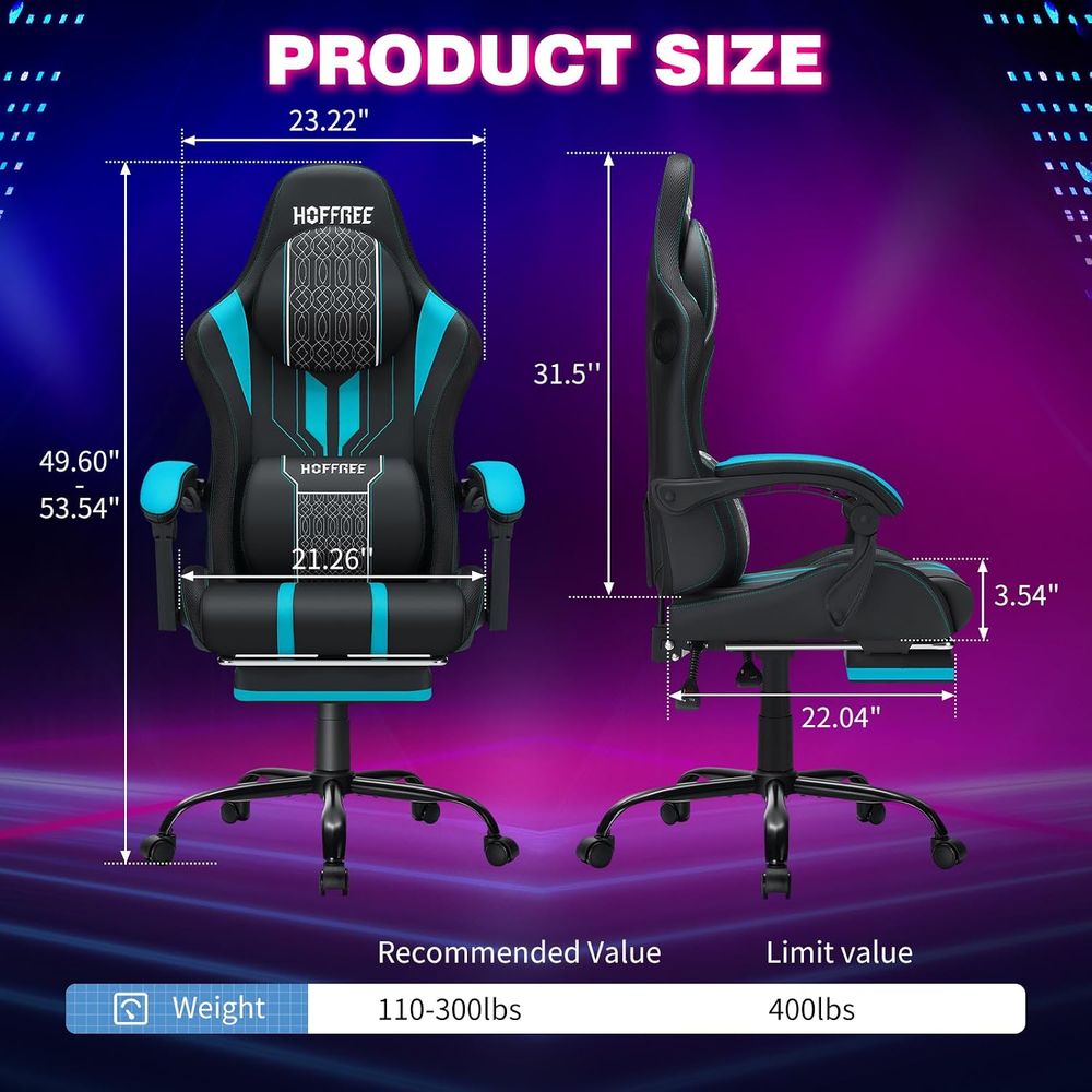 Gaming Chair with LED Lights S - đánh giá và giá Speakers