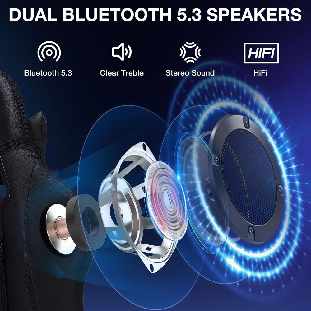 RGB Gaming Chair with Bluetoot - đánh giá và giá Speakers