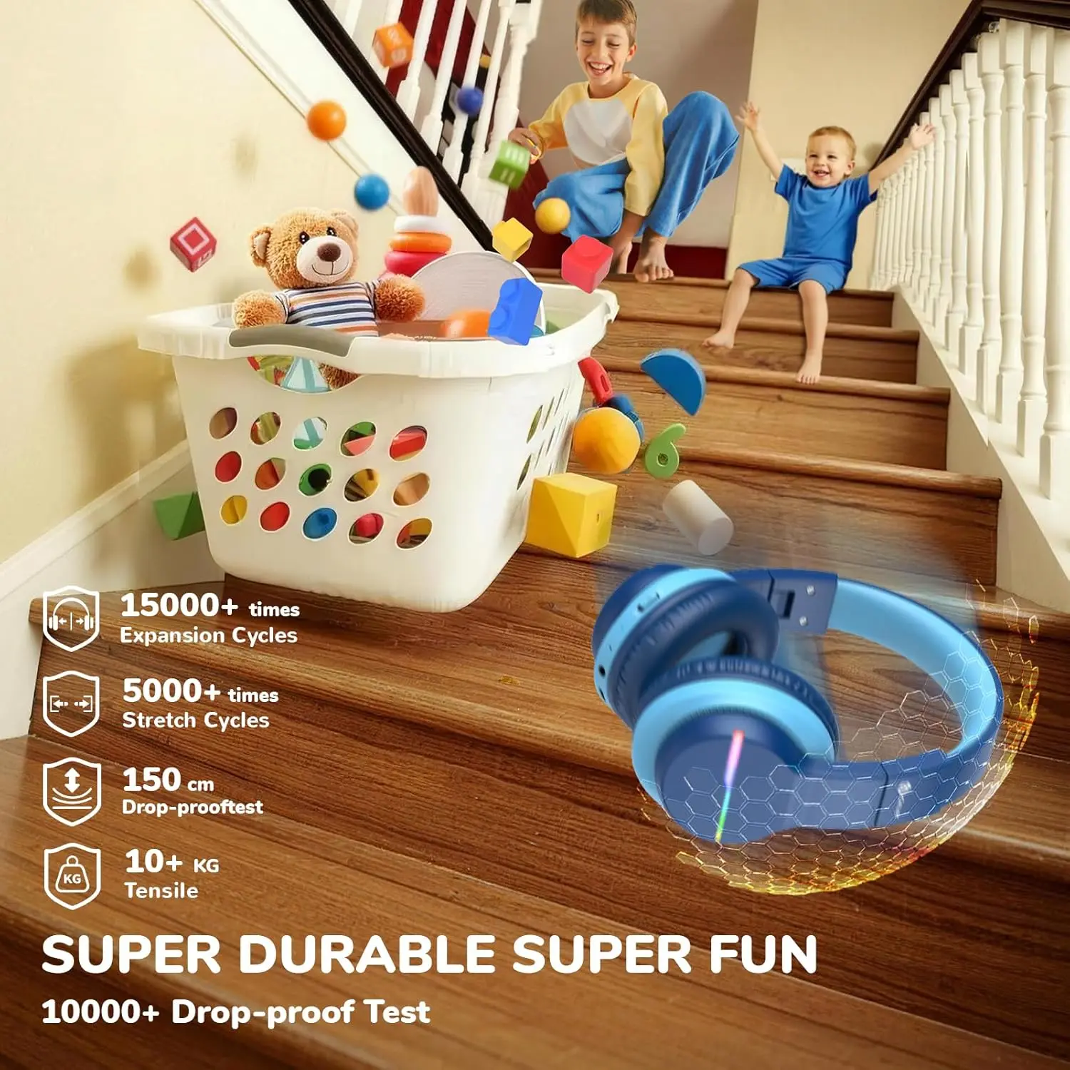 iClever BTH12 Kids Bluetooth H - đánh giá và giá Anc Wireless Over Ear Headphones